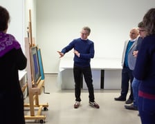 Wizyta Michael Gauthier w Pawilonie Czterech Kopuł. Muzeum Sztuki Współczesnej we Wrocławiu