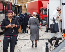 <p>Plan zdjęciowy do filmu ,,Mamka'' w reżyserii Magnus von Horn. Filmowcy na kilka dni zajęli ulicę Szajnochy</p>