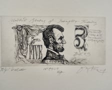 <p>Banknot pięciodolarowy-wersja wrocławskiego grafika Bartłomieja Podg&oacute;rniaka</p>
