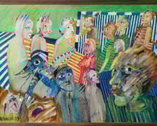 <p class="MsoNormal">Czesław Wiącek, Bramka, obraz olejny, 70 x 100 cm, 2009</p>