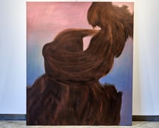 Zdjęcie z montażu wystawy Kosmatość Sylwii Muchy w Mia Art Gallery
