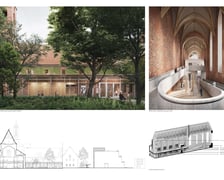 <p>Wizualizacje prac, kt&oacute;re brały udział w konkursie.&nbsp;Warszawska pracownia TŁO Michał Sikorski Architekt</p>
