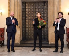 <p>Uroczystość wręczenia Arlekin&oacute;w 2025. Wrocław, 27.03.2025. Z Nagrodą Arlekina - Mariusz Bąkowski.</p>