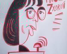 <p>Jurorka Katarzyna Popowa-Zydroń, karykatura Tomasza Brody</p>