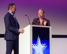 <p>Inauguracja 16. Tauron American Film Festival w kinie Nowe Horyzonty &ndash; Urszula Śniegowska i Błażej Hrapkowicz</p>