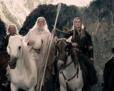 Kadr z jednego z filmów składających się na trylogię "Władca PIerścieni"