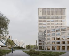 Konkursowa, zwycięska wizualizacja rozbudowy siedziby Urzędu Marszałkowskiego Województwa Dolnośląskiego we Wrocławiu
