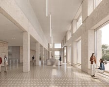 Konkursowa, zwycięska wizualizacja rozbudowy siedziby Urzędu Marszałkowskiego Województwa Dolnośląskiego we Wrocławiu