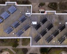 Kolektory słoneczne na budynkach Spółdzielni Mieszkaniowej "Szóstka"