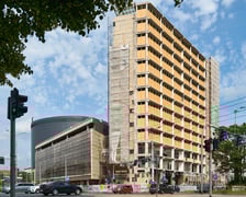 Arkady Wrocławskie w pierwszej części rozbiórki, czerwiec 2025