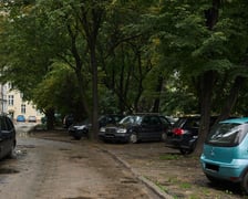 Widok na podwórko w kwartale ulic: Pereca, Szczęśliwej, Jemiołowej i Lwowskiej.