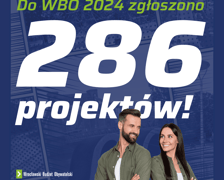 Infografika z napisem: do WBO 2024 zgłoszono 286 projetów!