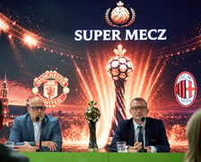 Tomasz Rachwał (pomysłodawca i organizator Super Meczu) i Mateusz Żak (wiceprezydent Wrocławia) na konferencji prasowa na Tarczyński Arenie