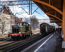 Przejazd zabytkowymi pociągami po Wrocławiu, 12.03.2023