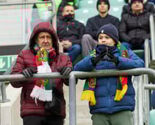 Kibice na trybunach Tarczyński Arena we Wrocławiu, mecz Śląsk Wrocław - Piast Gliwice, 06.04.2023
