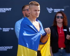 Ceremonia ważenia zawodników przezwieczorem bokserskim na Tarczyński Arena, którego kulminacją będzie walka Usyk - Dubois