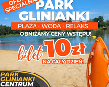 Oferta specjalna na kąpielisku Glinianki. Bilet 10 zł na cały dzień