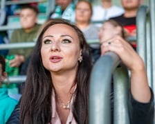 Kibice na meczu Śląska Wrocław z Cracovią na Tarczyński Arenie