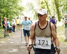 Uczestnicy mistrzostw w joggingu i nordic walking  w parku Zachodnim, 15 czerwca 2024 r.