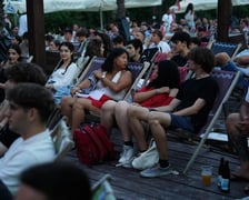 Strefa kibica w Porcie Węglowym Beach Bar podczas finałowego meczu Hiszpania - Anglia