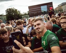 Oficjalna prezentacja pierwszego zespołu Śląska Wrocław. Plac Wolności we Wrocławiu