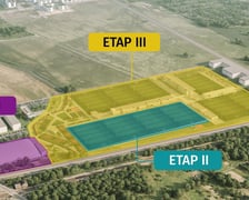 <p>Wizualizacja Wrocławskiego Centrum Sportu (bazy treningowej Akademii WKS Śląsk) - podział na etapy</p>
