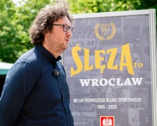 <p>Michal Rygiel z 1KS Ślęza Wrocław, plac Solny we Wrocławiu</p>