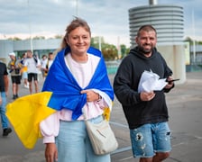 Kibice w drodze na mecz Ukraina - Francja we Wrocławiu