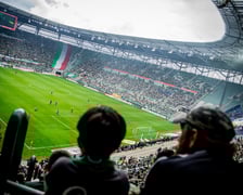 Kibice podczas meczu Śląska Wrocław na Tarczyński Arena