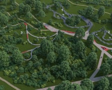 Planowane tory: 1. Flowtrack; 2. Mini Pump oraz 3. Skillspark (planowany w ramach II etapu)