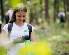 Tak wyglądało zbieranie śmieci przy pomocy aplikacji EcoHike w lasach wokół Sulistrowic w czwartek 9 września