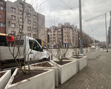 <h3>Plac Tr&oacute;jkątny na Przedmieściu Oławskim</h3>
<p>Trzy klony tatarskie ginnala, berberys atropurpurea, irga błyszcząca i winobluszcz, kt&oacute;ry został dosadzony na niebieskiej pergoli. Ponadto kasztanowiec czerwony w gruncie.</p>
<p>ZZM dobierał gatunki spełniające wymagania konserwatorskie (teren jest w rejestrze zabytk&oacute;w) oraz odporne na miejskie warunki. Byliny, kt&oacute;re były wcześniej w donicach, zostały przesadzone na bulwar przy Oławie, gdzie uzupełniają istniejące kompozycje.</p>