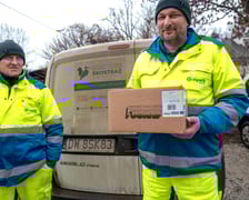 Pracownicy MPWiK, którzy uratowali nietoperza