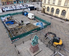 Prace przy zazielenieniu Rynku, 11.02.2026.