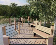 Drugi etap Smoczego Uroczyska - wizualizacja drewnianego pomostu