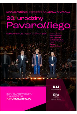 Plakat filmu 90. urodziny Pavarottiego