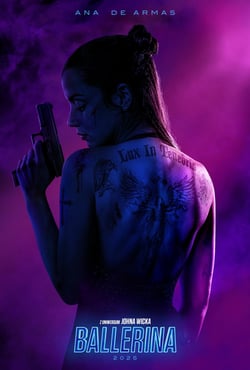Plakat filmu Ballerina. Z uniwersum Johna Wicka