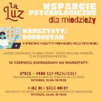 „Bądź dla siebie dobry” bezpłatne warsztaty dla młodzieży