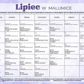 Wydarzenia w lipcu w MaluMice