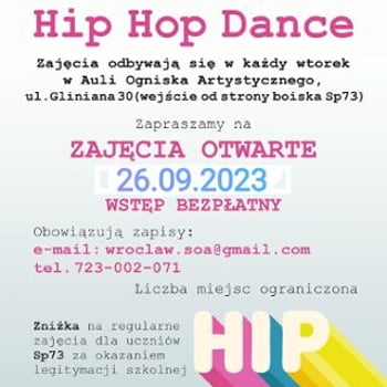 Zajęcia Hip Hop dance dla dzieci i młodzieży w Społecznym Ognisku Artystycznym