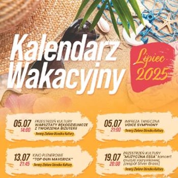 Kalendarz wakacyjny Centrum Sztuki w Oławie
