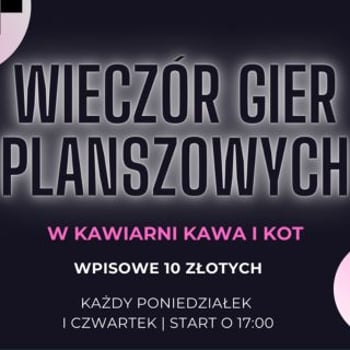 Wieczór gier planszowych w Kawie i kocie