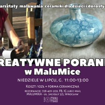 Kreatywne poranki dla dzieci [warsztaty ceramiczne]