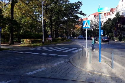 Wyniesienie przejść dla pieszych przez pl. Powstańców Śląskich na wysokości ul. Zaporoskiej oraz ul. Sudeckiej