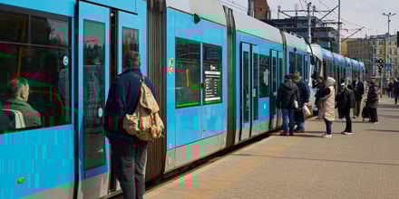Rozjazdy tramwajowe przeznaczone do wbudowania na pl. Powstańców Wielkopolskich