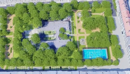 Zagospodarowanie wnętrza podwórzowego Grabiszyńska, Fiołkowa, Ostrowskiego, Nasturcjowa