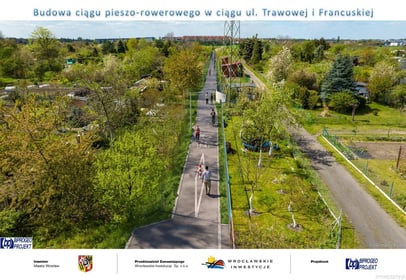 Budowa ciągu pieszo-rowerowego w ciągu ulic Francuskiej i Trawowej we Wrocławiu
