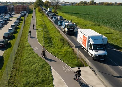 Budowa trasy rowerowej łączącej gminę Kąty Wrocławskie  z istniejącą infrastrukturą rowerową na ul. Mokronoskiej