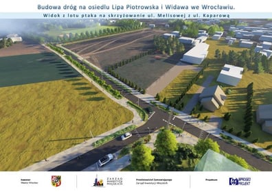 ul. Melisowa -  Budowa dróg na osiedlu Lipa Piotrowska i Widawa we Wrocławiu