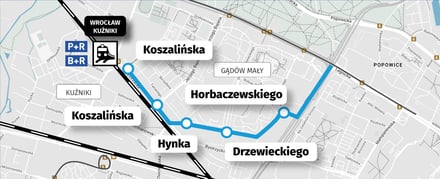 Tramwaj na Gądów Południowy